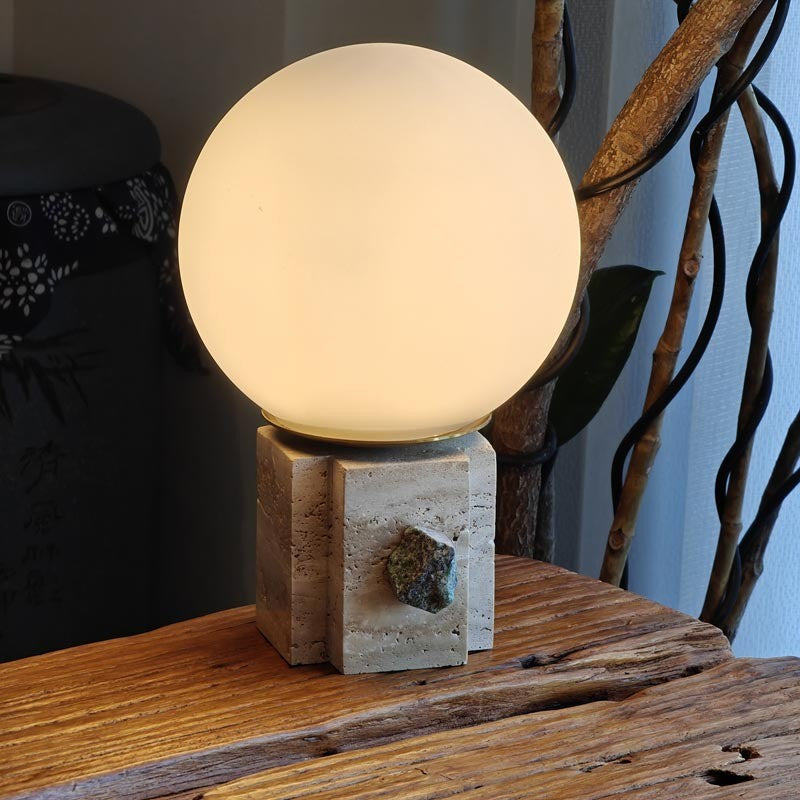 Moon Globe Marble Glass Table Lamp
