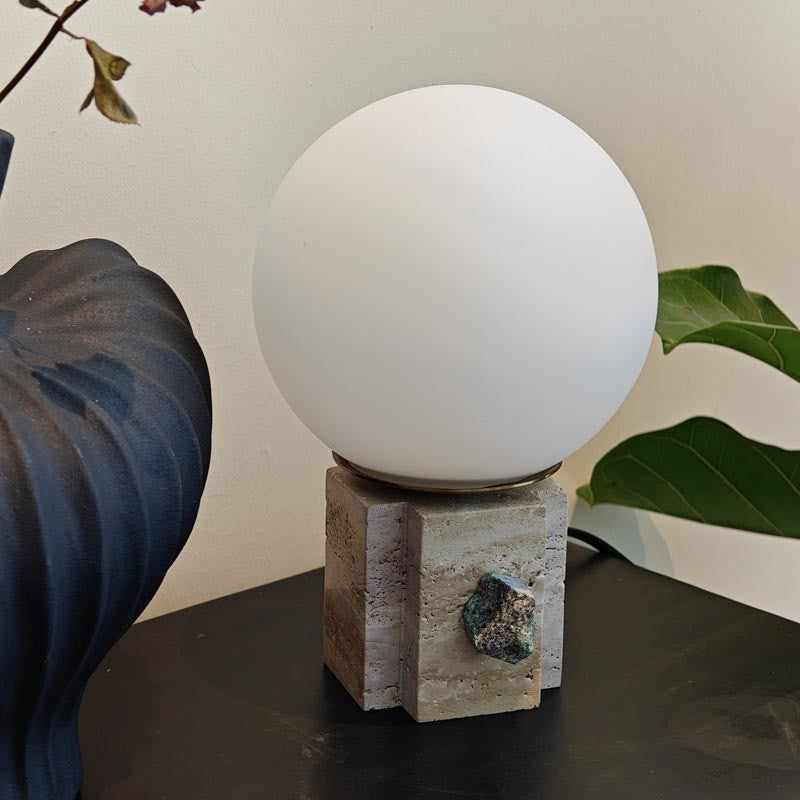 Moon Globe Marble Glass Table Lamp