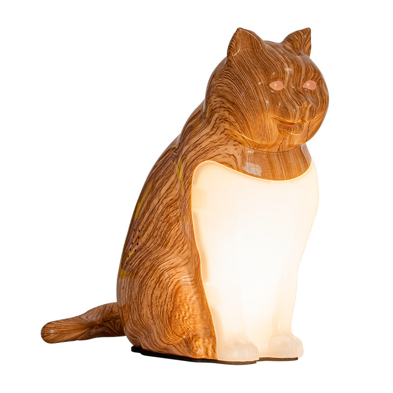 Cute Kitty Plastic Bedroom Table Lamp