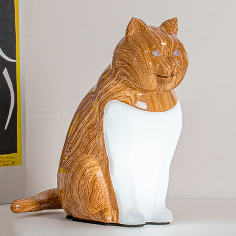 Cute Kitty Plastic Bedroom Table Lamp