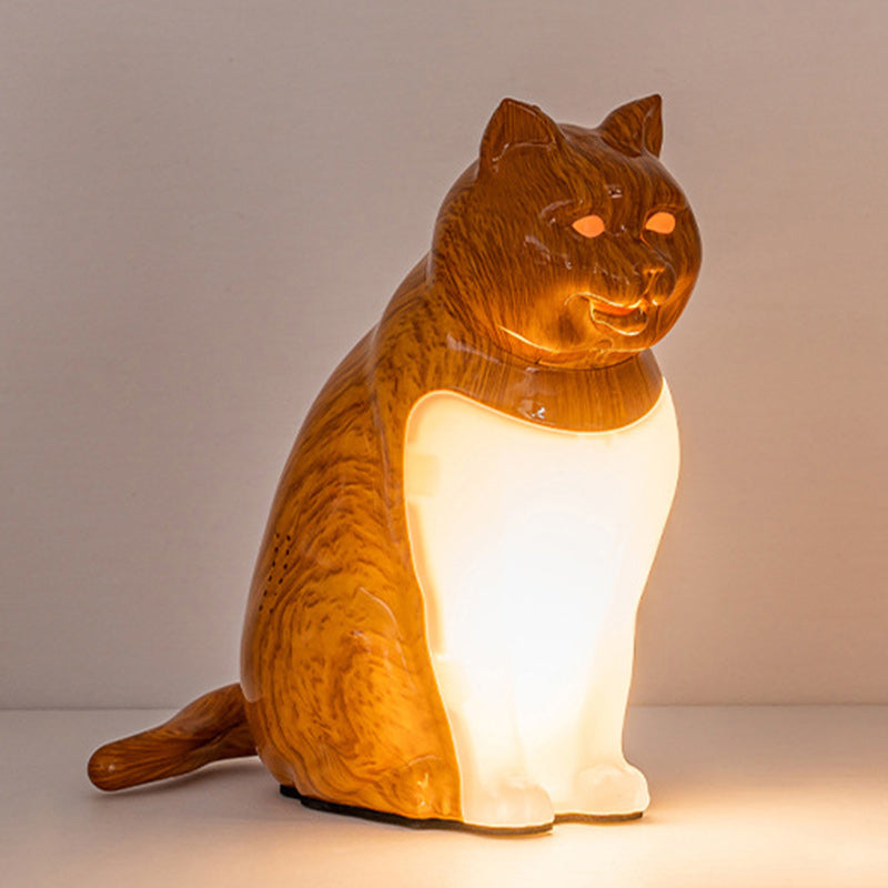 Cute Kitty Plastic Bedroom Table Lamp