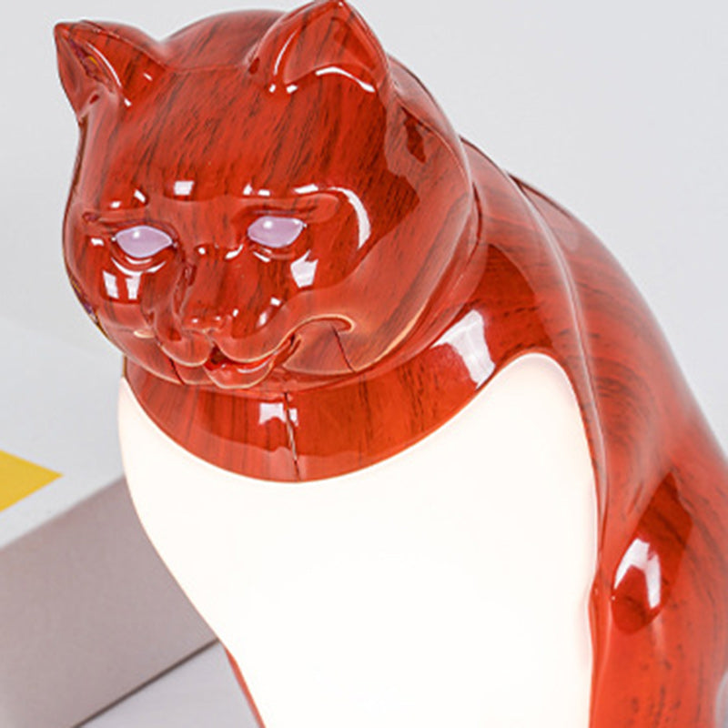 Cute Kitty Plastic Bedroom Table Lamp