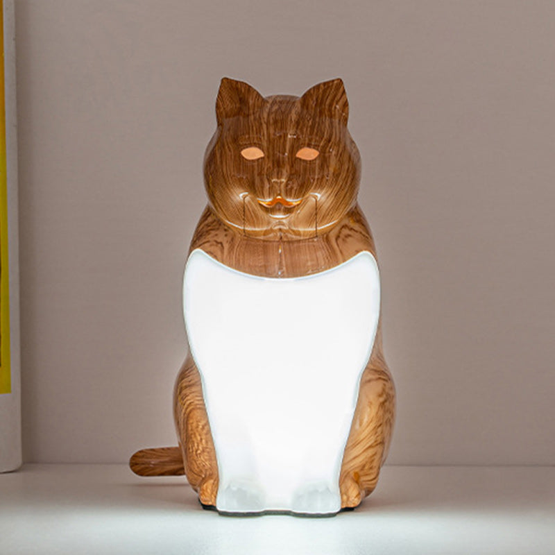 Cute Kitty Plastic Bedroom Table Lamp