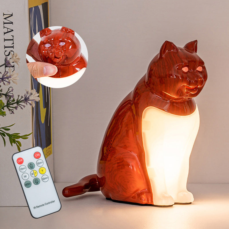Cute Kitty Plastic Bedroom Table Lamp
