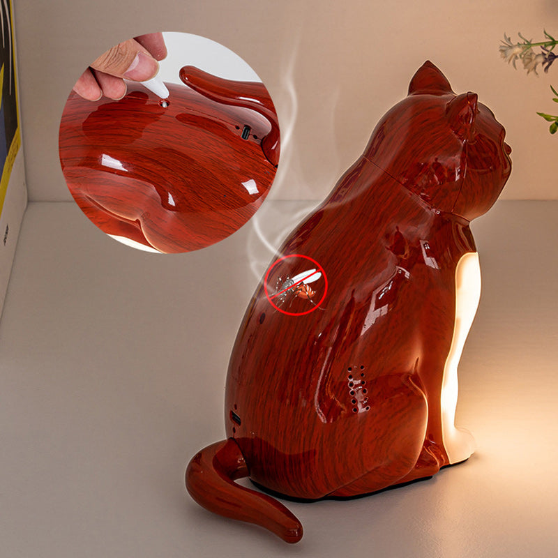 Cute Kitty Plastic Bedroom Table Lamp