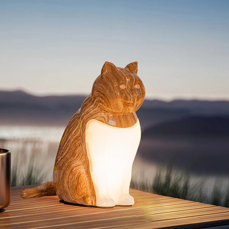 Cute Kitty Plastic Bedroom Table Lamp