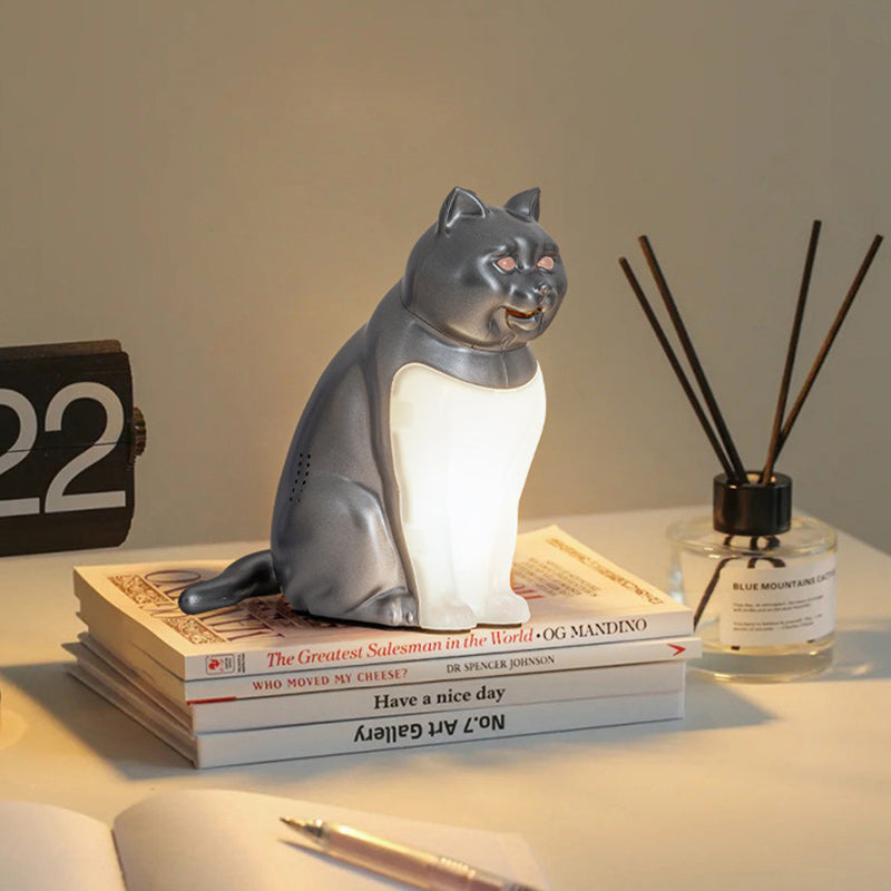Cute Kitty Plastic Bedroom Table Lamp