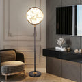 Bamboo Leaf Round Metal Floor Lamp
