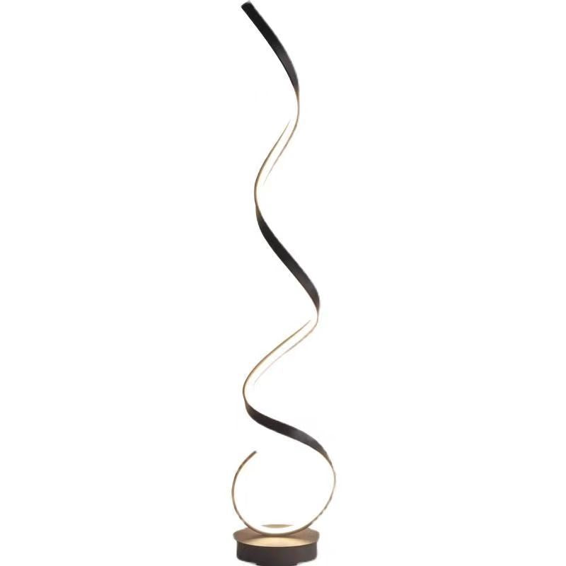 Curved Iron Frame PVC Floor Lamp