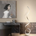 Curved Iron Frame PVC Floor Lamp