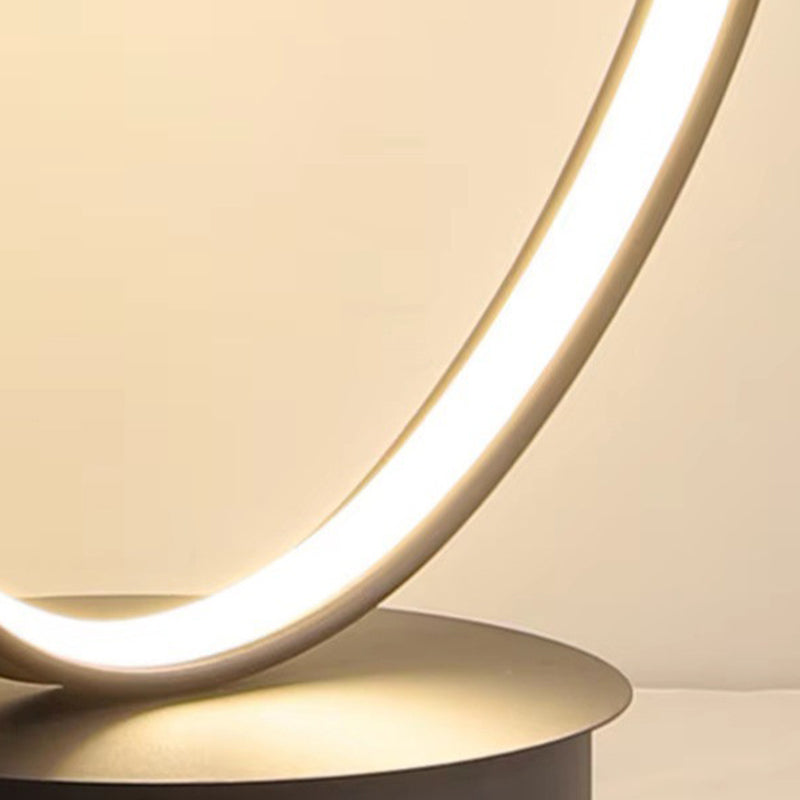 Curved Iron Frame PVC Floor Lamp