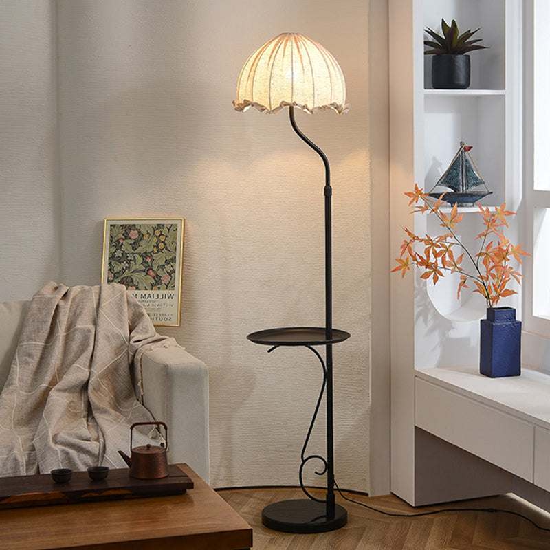 Dome Metal Fabric Living Floor Lamp