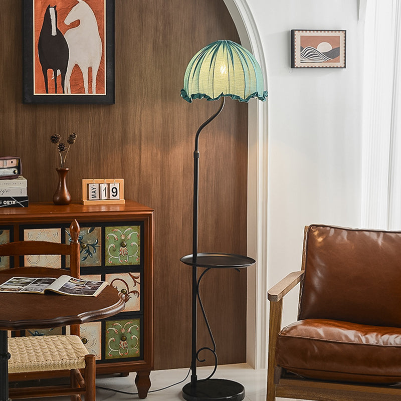 Dome Metal Fabric Living Floor Lamp