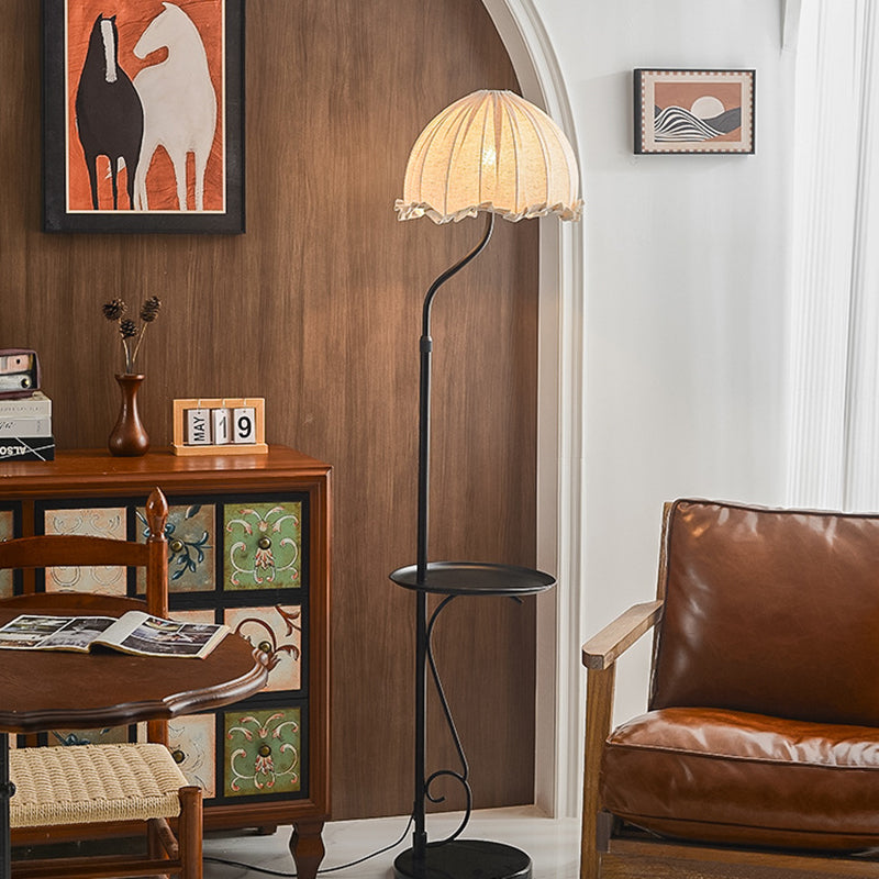 Dome Metal Fabric Living Floor Lamp