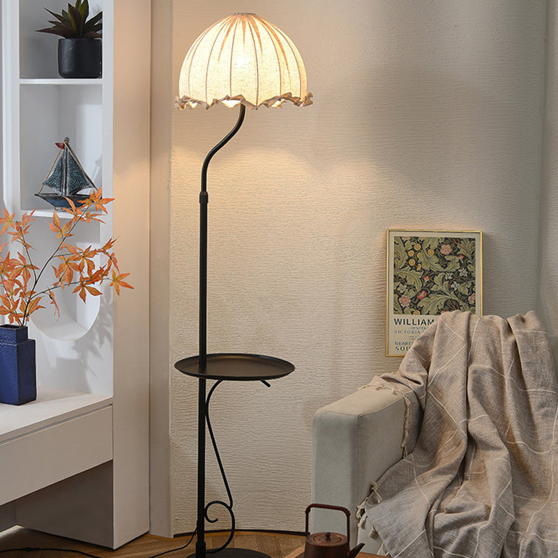Dome Metal Fabric Living Floor Lamp