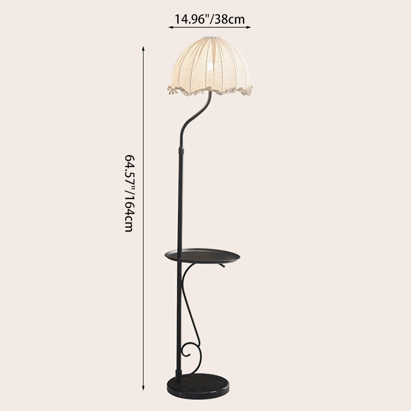 Dome Metal Fabric Living Floor Lamp