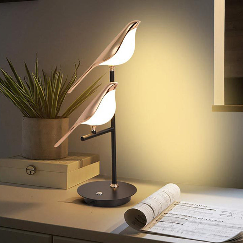 Bird Zinc Alloy Acrylic Table Lamp