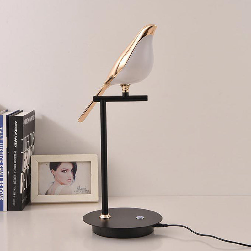 Bird Zinc Alloy Acrylic Table Lamp
