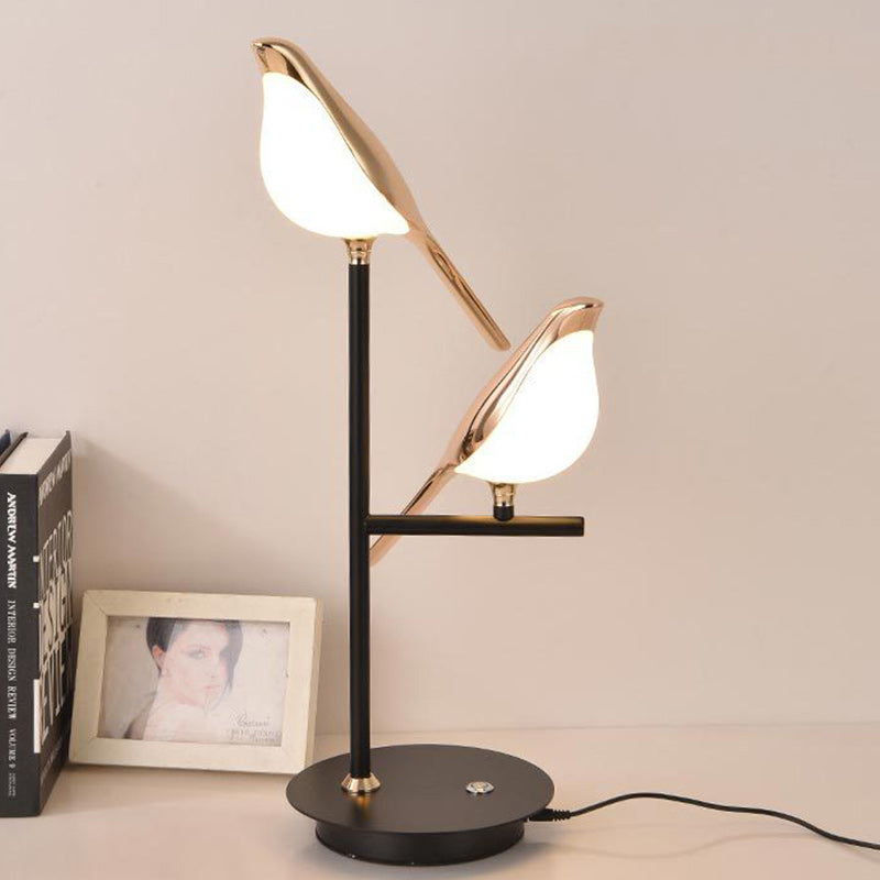 Bird Zinc Alloy Acrylic Table Lamp
