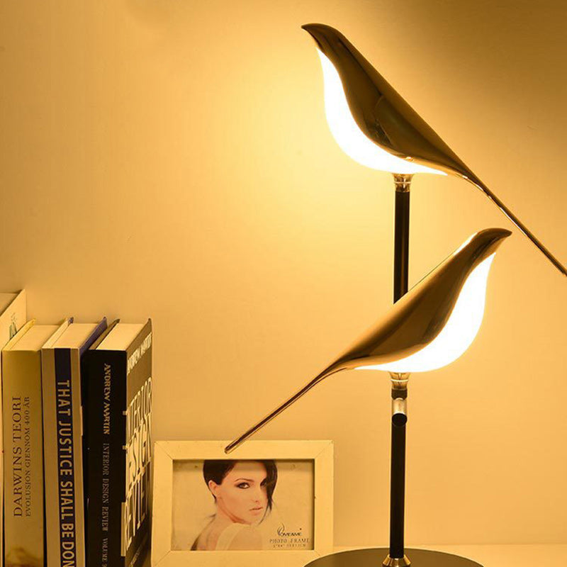 Bird Zinc Alloy Acrylic Table Lamp