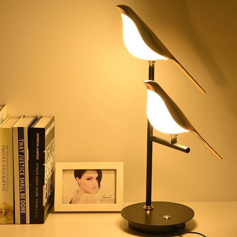 Bird Zinc Alloy Acrylic Table Lamp