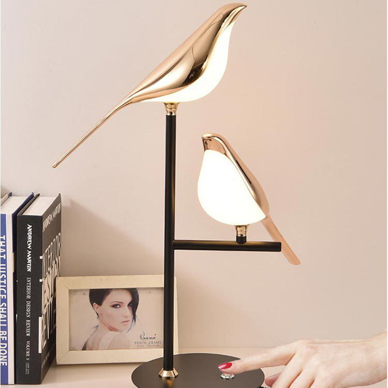 Bird Zinc Alloy Acrylic Table Lamp