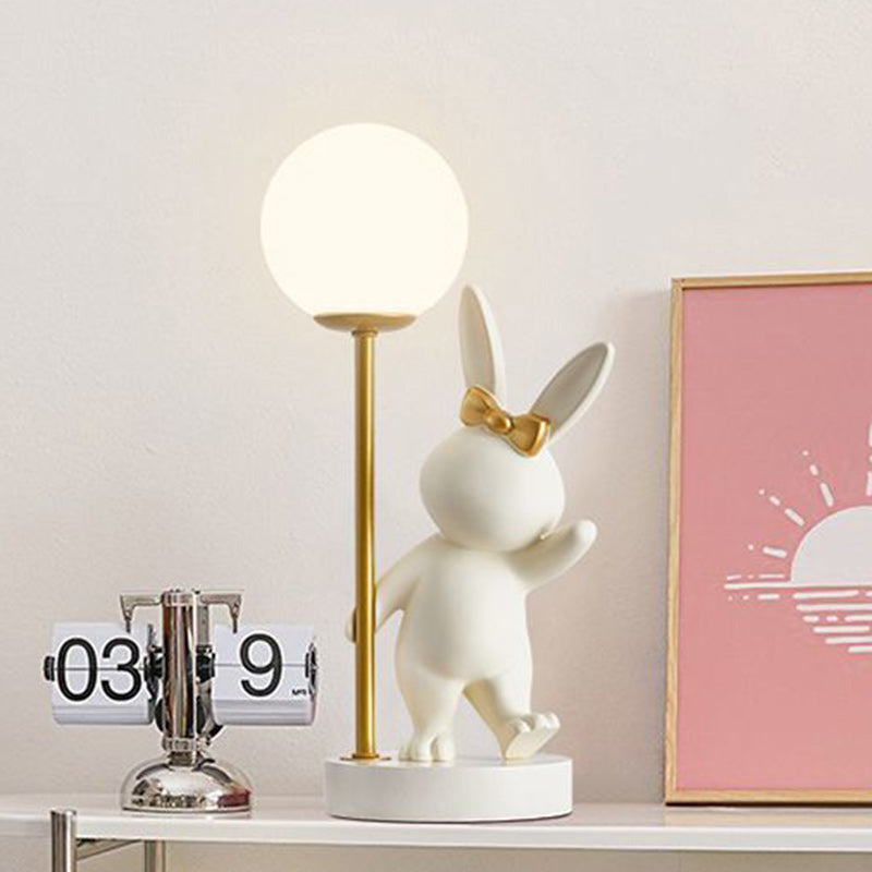 Kids Cartoon Rabbit Ceramic Table Lamp