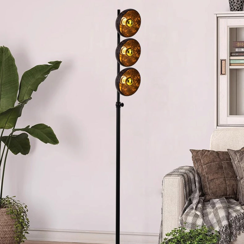 Dome Metal Living Room 3-Light Floor Lamp