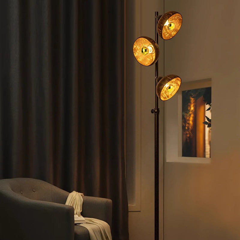 Dome Metal Living Room 3-Light Floor Lamp