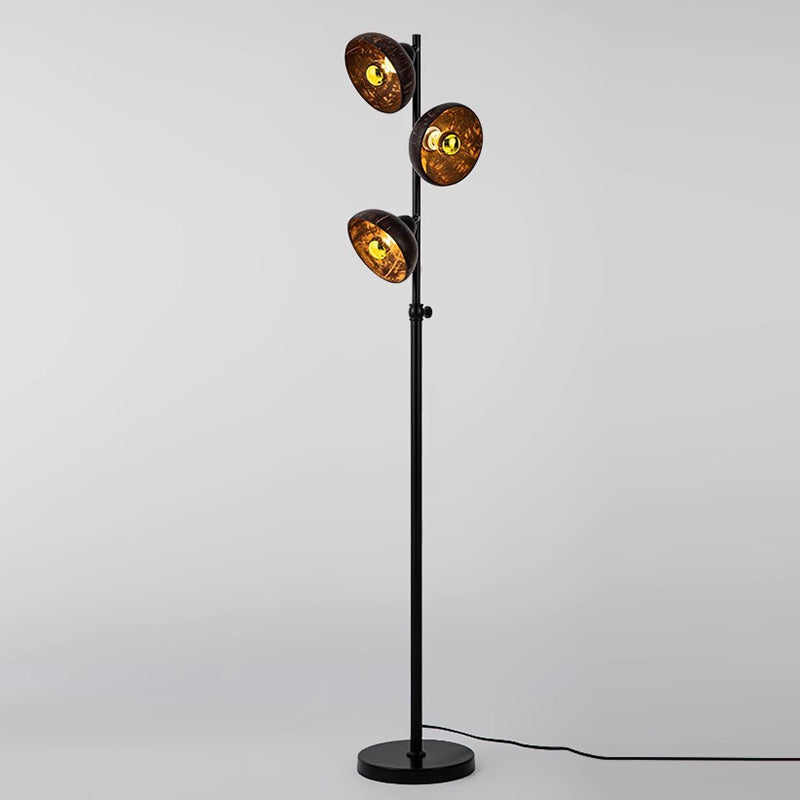 Dome Metal Living Room 3-Light Floor Lamp