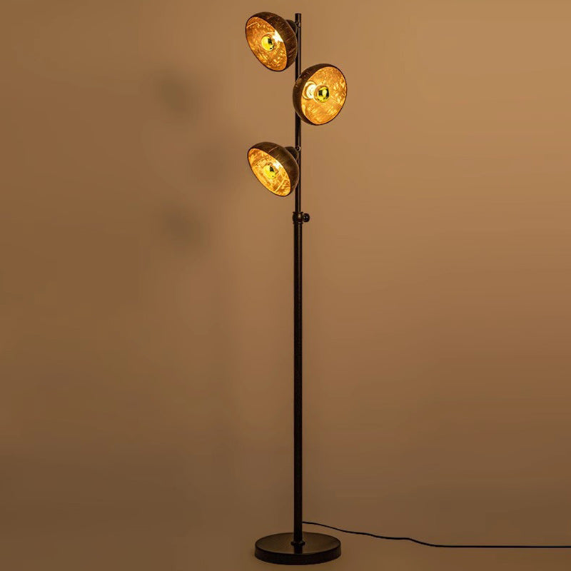 Dome Metal Living Room 3-Light Floor Lamp