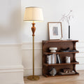 Tapered Fabric Ash Wood Floor Lamp