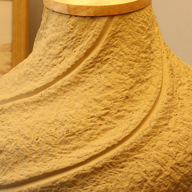 Cone Travertine Glass Bedroom Table Lamp