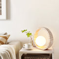 Travertine Circle Design Bedroom Table Lamp