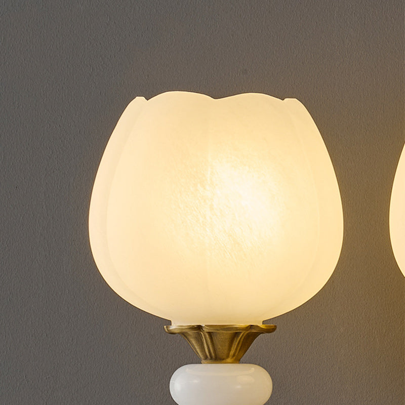 Bud Copper Glass 1/2 Wall Lamp