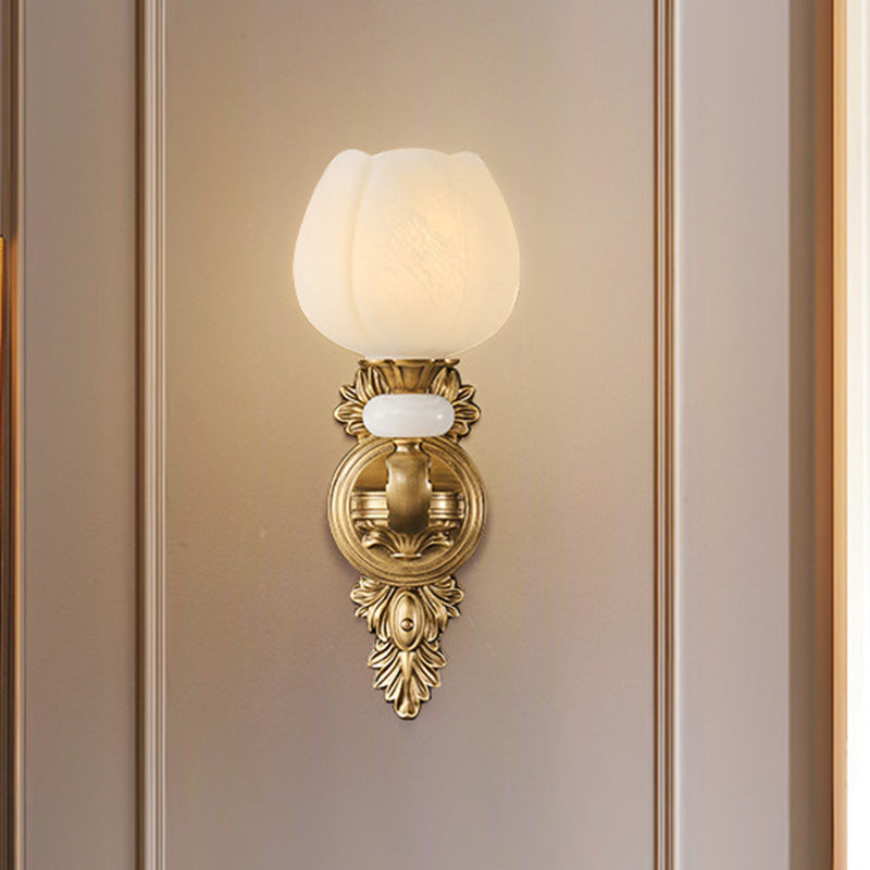 Bud Copper Glass 1/2 Wall Lamp