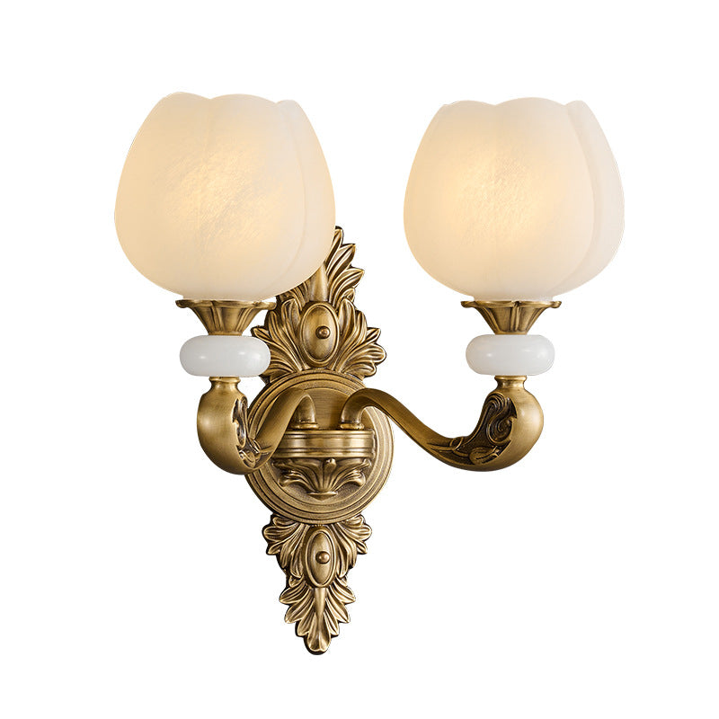 Bud Copper Glass 1/2 Wall Lamp