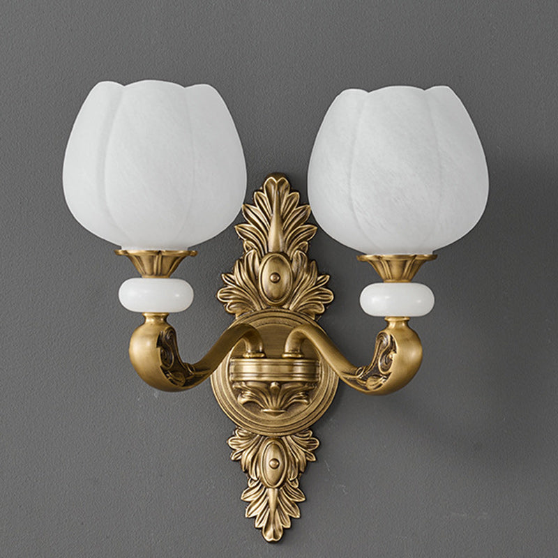 Bud Copper Glass 1/2 Wall Lamp