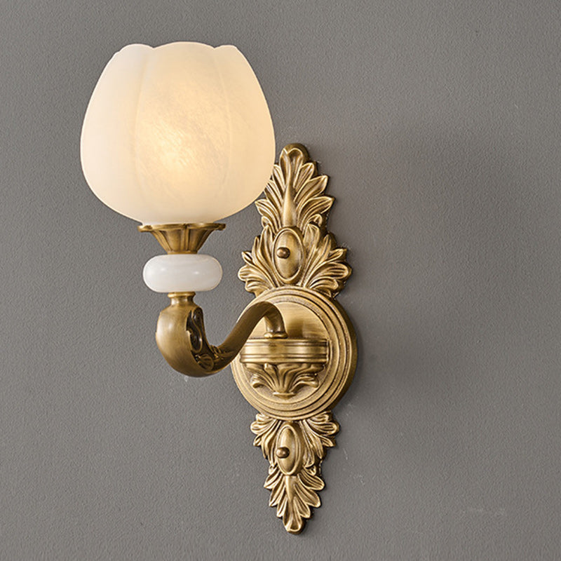 Bud Copper Glass 1/2 Wall Lamp