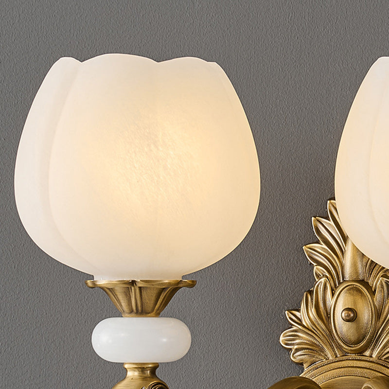 Bud Copper Glass 1/2 Wall Lamp
