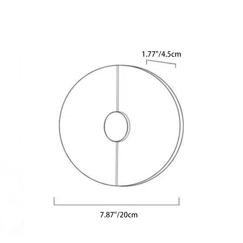 Round Copper Marble Bedroom Wall Lamp