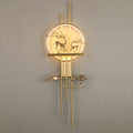 Deer Circle Brass Living Wall Lamp