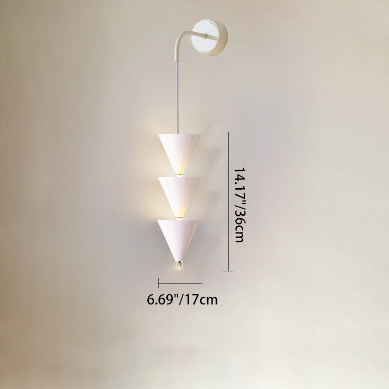 Cone Iron Acrylic Living Wall Lamp