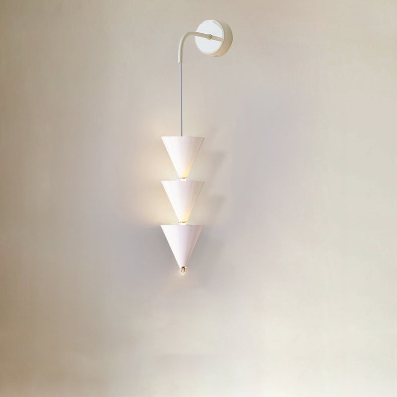 Cone Iron Acrylic Living Wall Lamp