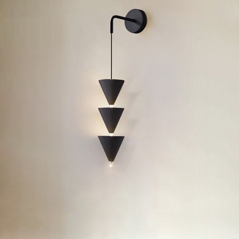 Cone Iron Acrylic Living Wall Lamp