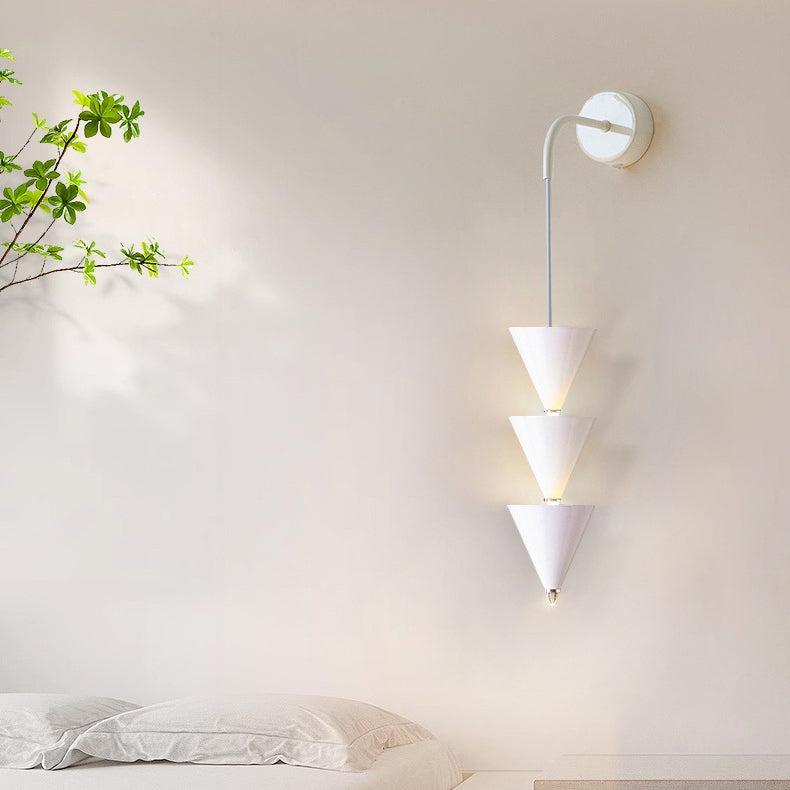 Cone Iron Acrylic Living Wall Lamp