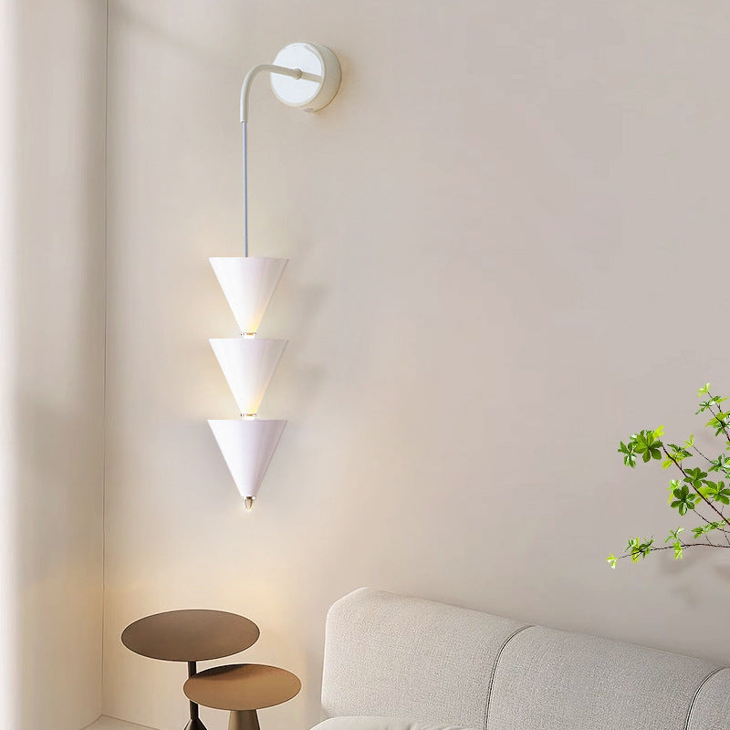 Cone Iron Acrylic Living Wall Lamp
