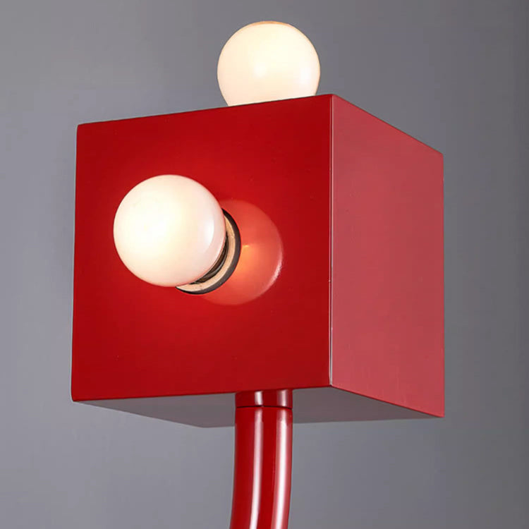 Cube Iron Bedroom 3-Light Wall Lamp