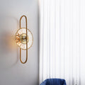 Round Metal Crystal Living 3-Light Wall Lamp