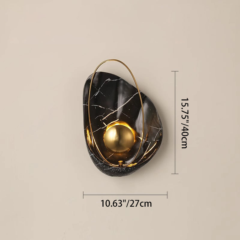 Shell Oval Resin Iron Wall Lamp